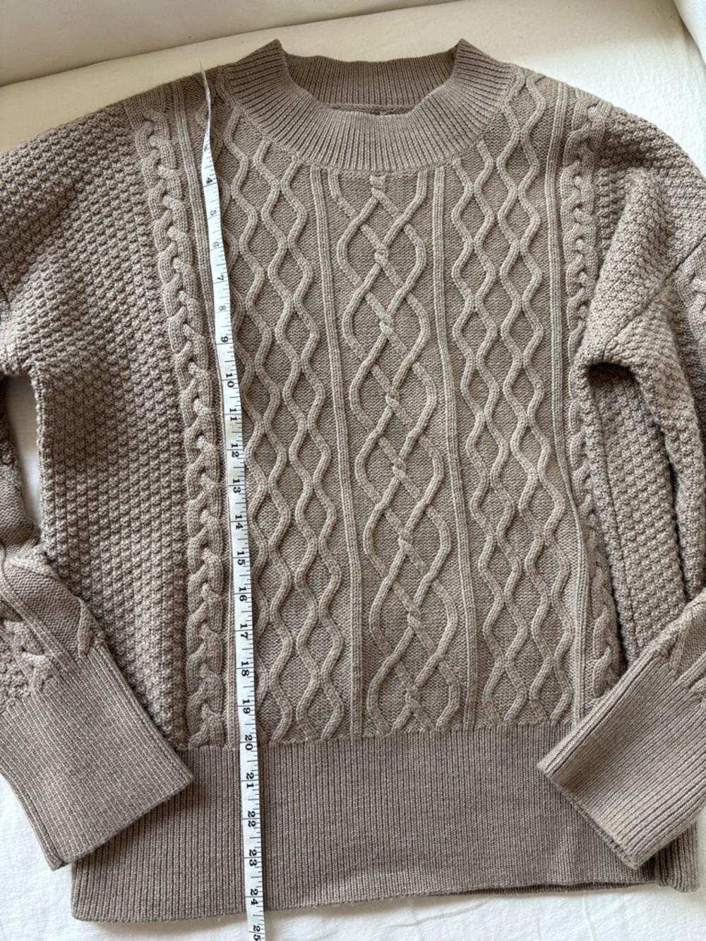 Quince Australian Merino Cable Knit Sweater - Picture 5 of 7